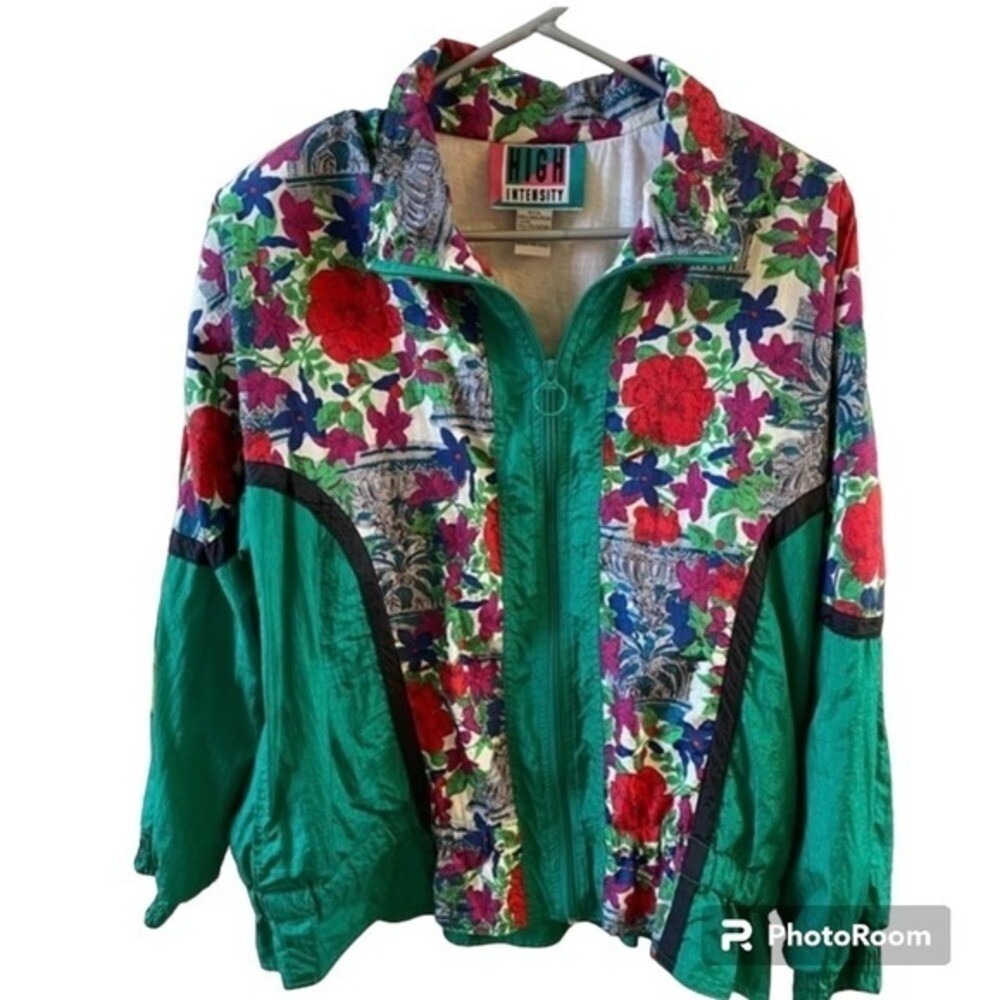 Vintage High‎ Intensity Windbreaker Track Jacket Multicolor Medium Vintage EUC